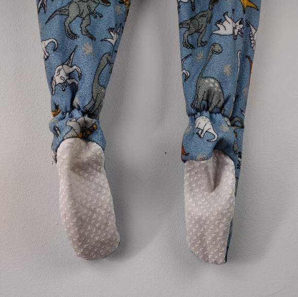 Mon Petit Dinosaur Print Fleece One Piece - Picture 3 of 8